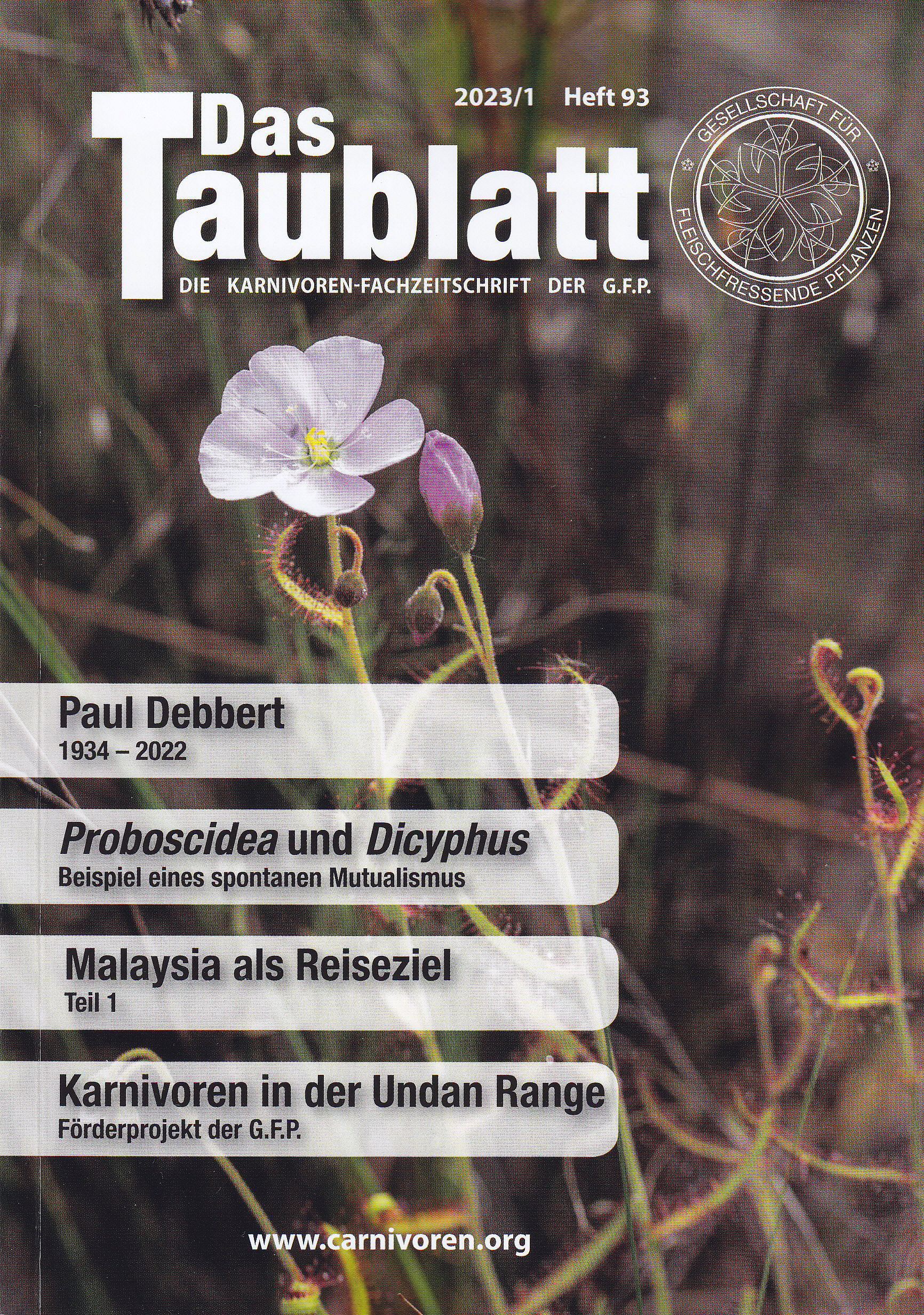 Das Taublatt Cover Heft 2023-1